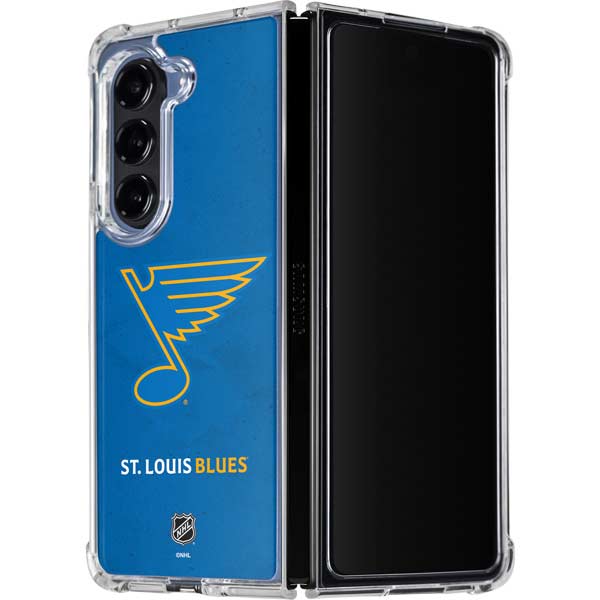 NHL St. Louis Blues Distressed Galaxy Z Fold5 5G Clear Case