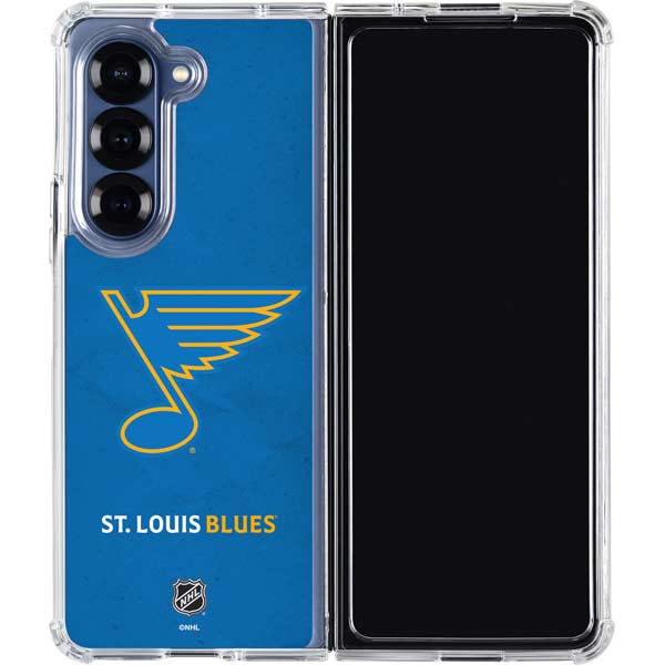 NHL St. Louis Blues Distressed Galaxy Z Fold7 Clear Case