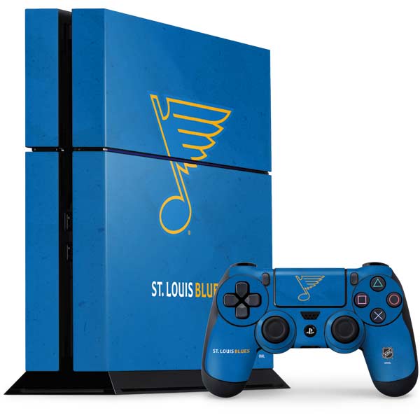 NHL St. Louis Blues Distressed PS4 Console and Controller Bundle Skin