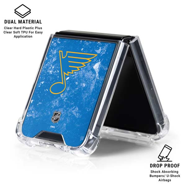 NHL St. Louis Blues Iced Galaxy Z Flip6 Clear Case