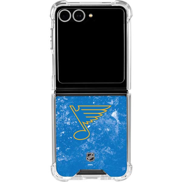 NHL St. Louis Blues Iced Galaxy Z Flip7 Clear Case