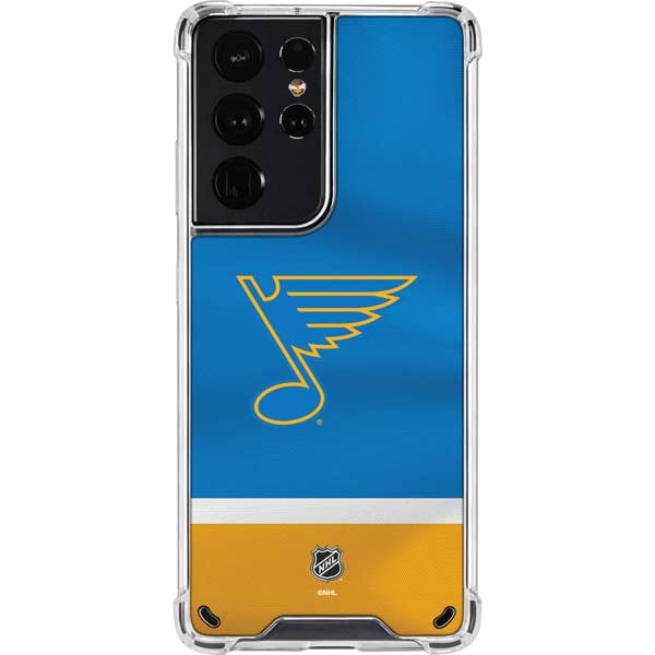NHL St. Louis Blues Jersey Galaxy S21 Ultra 5G Clear Case