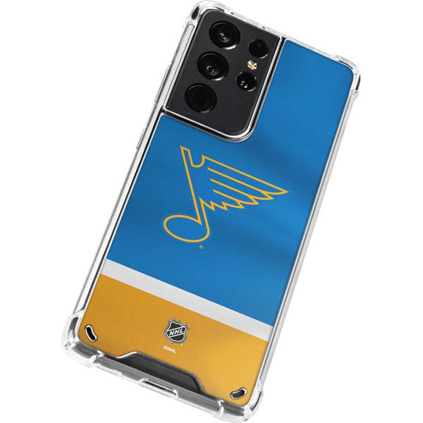 NHL St. Louis Blues Jersey Galaxy S21 Ultra 5G Clear Case