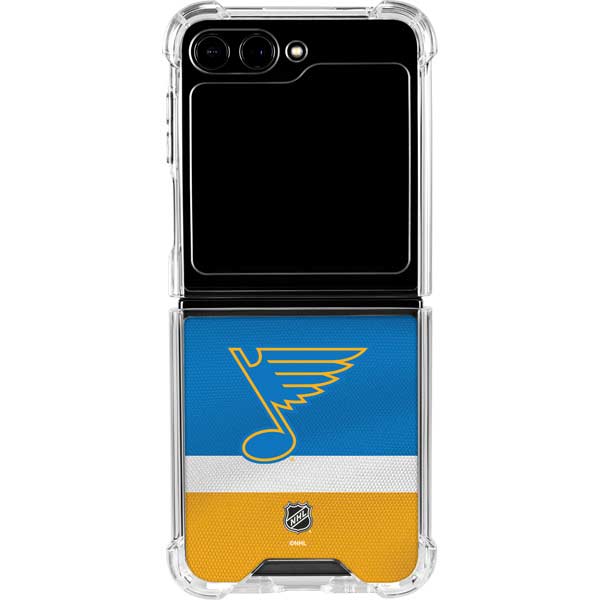 NHL St. Louis Blues Jersey Galaxy Z Flip6 Clear Case