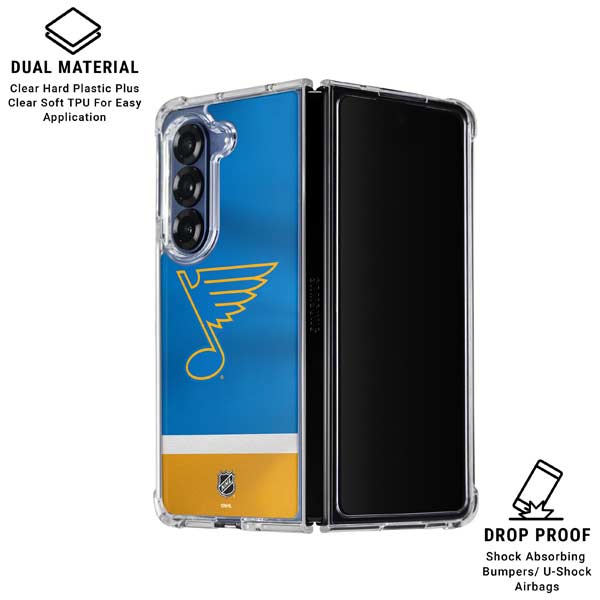 NHL St. Louis Blues Jersey Galaxy Z Fold7 Clear Case