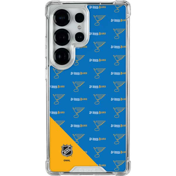 NHL St. Louis Blues Pattern Galaxy S25 Ultra Clear Case