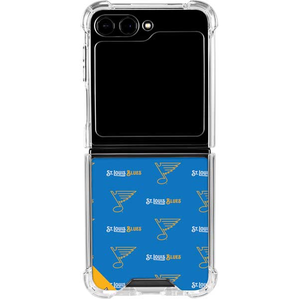 NHL St. Louis Blues Pattern Galaxy Z Flip5 5G Clear Case