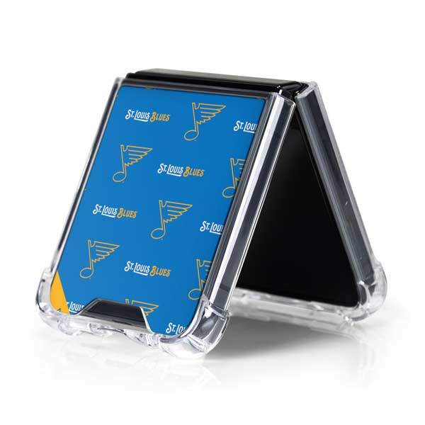 NHL St. Louis Blues Pattern Galaxy Z Flip5 5G Clear Case