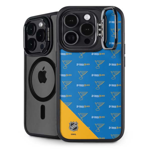 NHL St. Louis Blues Pattern iPhone 14 Pro Max Kickstand Case