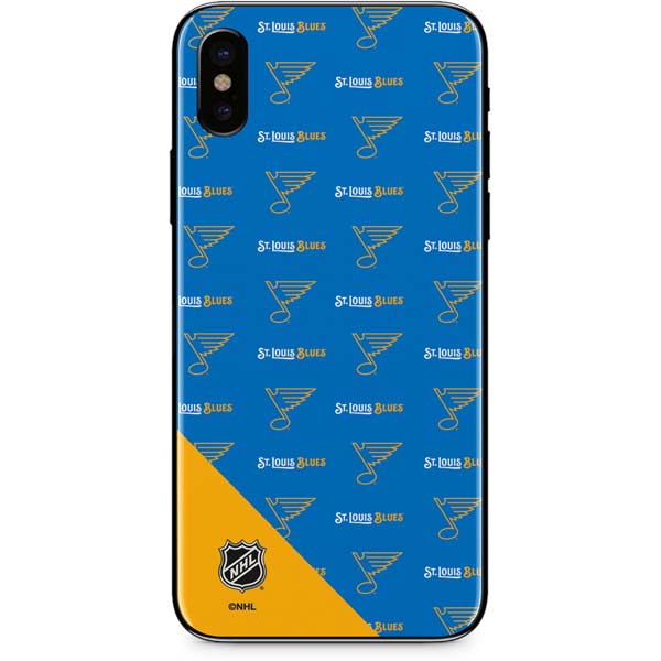 NHL St. Louis Blues Pattern iPhone XS Skin