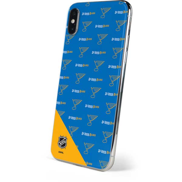 NHL St. Louis Blues Pattern iPhone XS Skin