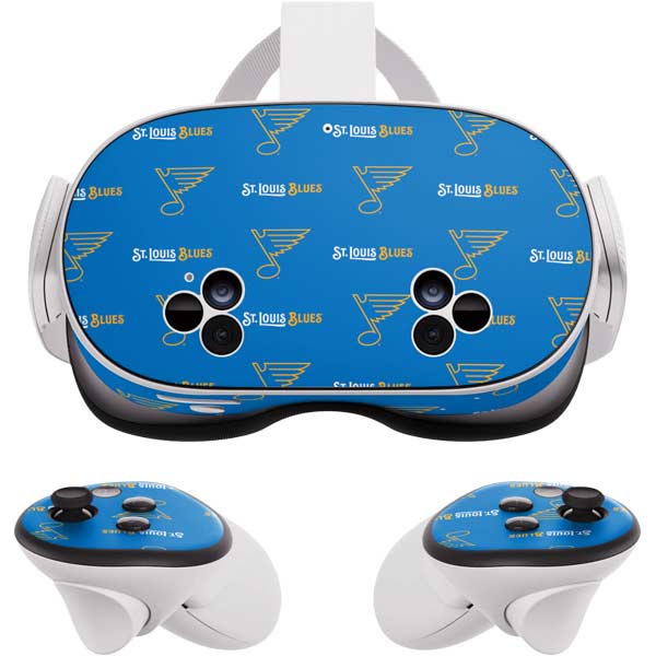 NHL St. Louis Blues Pattern Meta Quest 3S Skin