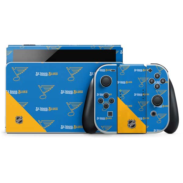 NHL St. Louis Blues Pattern Nintendo Switch OLED (2021) Skin