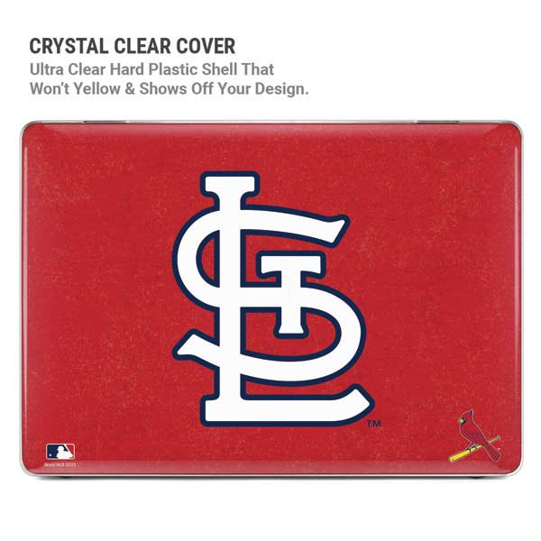 MLB St. Louis Cardinals - Solid Distressed MacBook Pro 14in (2021-24) Case plus Skin