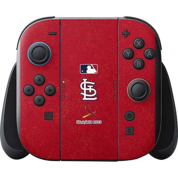 MLB St. Louis Cardinals - Solid Distressed Nintendo Switch 2 (2025) with Joy-Con Skin