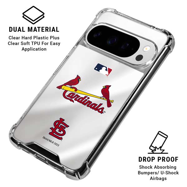 MLB St. Louis Cardinals Home Jersey Google Pixel 10 Pro Clear Case