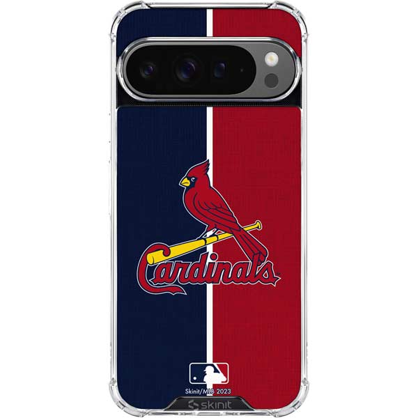 MLB St. Louis Cardinals Split Google Pixel 10 Pro XL Clear Case