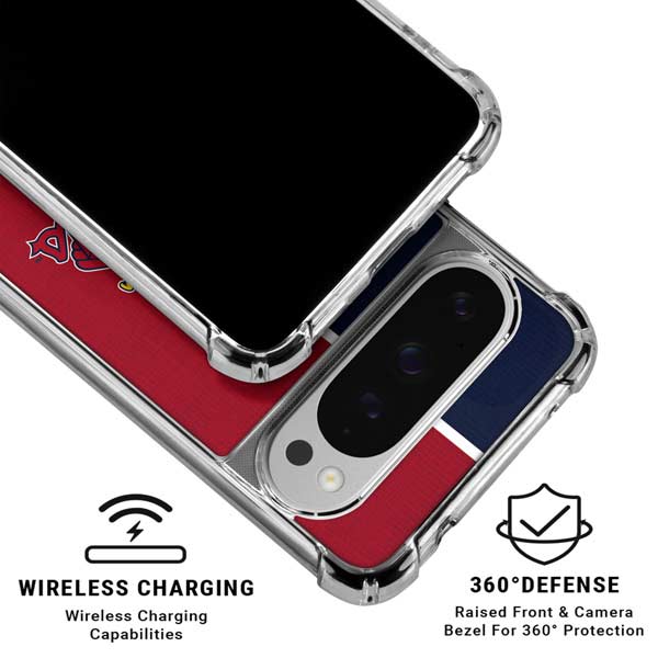 MLB St. Louis Cardinals Split Google Pixel 10 Pro XL Clear Case