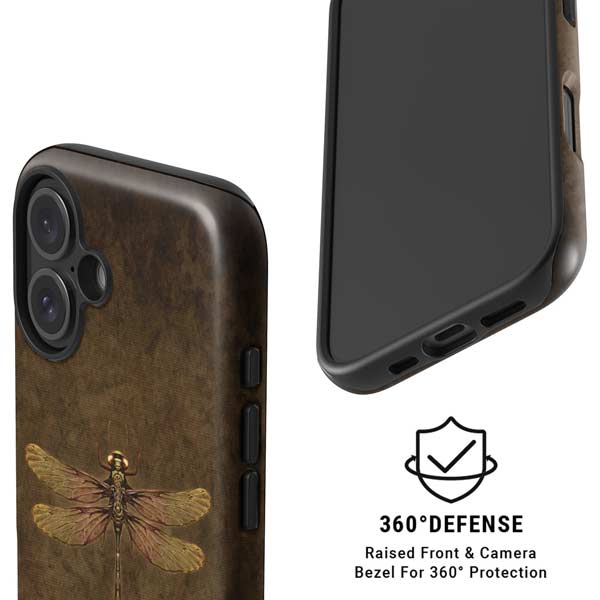 Steampunk & Gear Dragonfly by Brigid Ashwood iPhone 16 Magsafe Impact Case