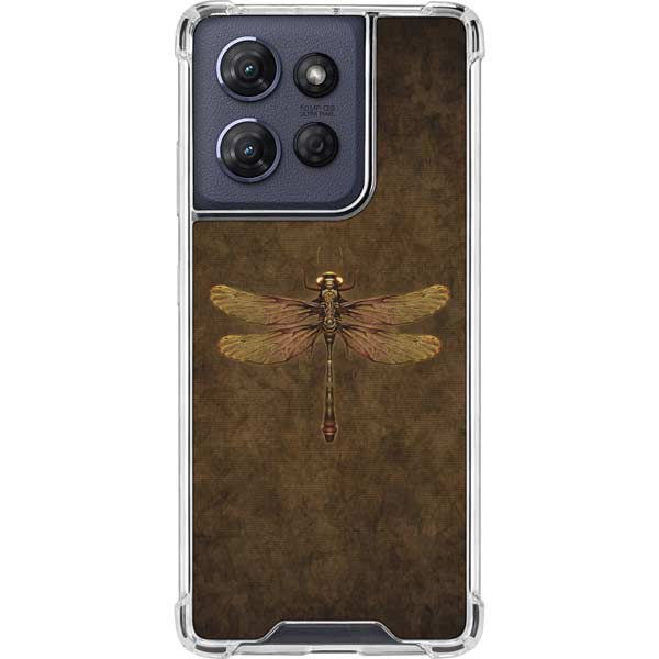 Steampunk & Gear Dragonfly by Brigid Ashwood Moto G Play 5G (2025) Clear Case