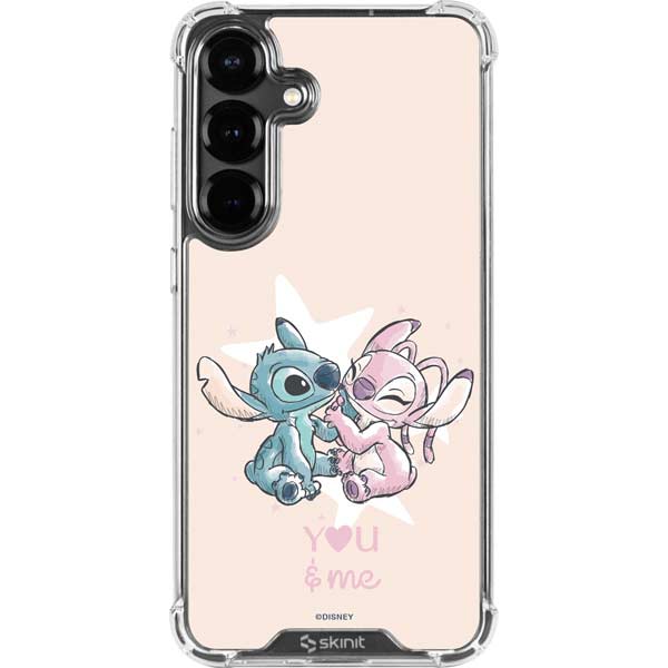 Disney Lilo and Stitch Stitch and Angel Galaxy S26 Plus Clear Case
