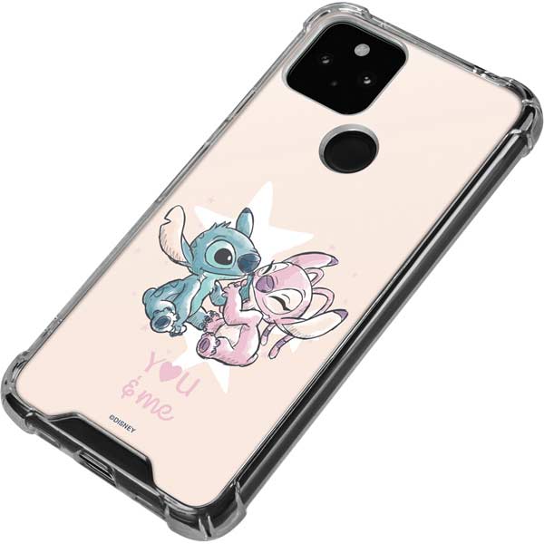Disney Lilo and Stitch Stitch and Angel Google Pixel 4a 5G Clear Case