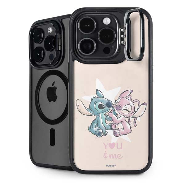 Disney Lilo and Stitch Stitch and Angel iPhone 14 Pro Kickstand Case