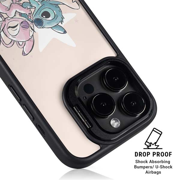 Disney Lilo and Stitch Stitch and Angel iPhone 14 Pro Kickstand Case