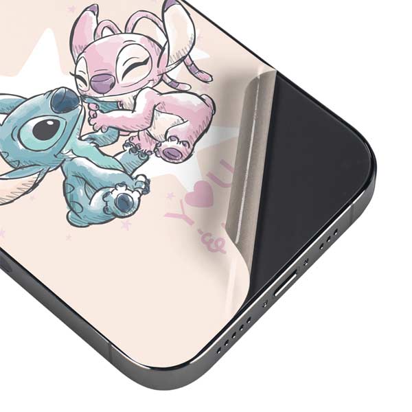 Disney Lilo and Stitch Stitch and Angel iPhone 15 Pro Skin