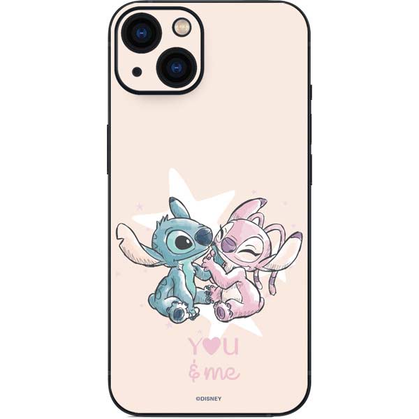 Disney Lilo and Stitch Stitch and Angel iPhone 15 Skin