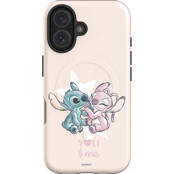 Disney Lilo and Stitch Stitch and Angel iPhone 16 Magsafe Impact Case