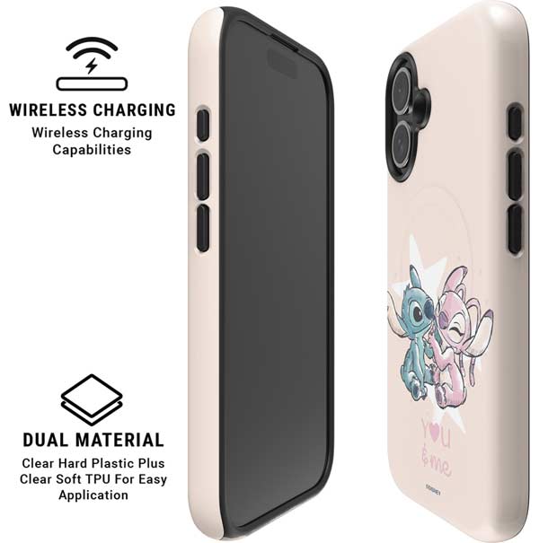 Disney Lilo and Stitch Stitch and Angel iPhone 16 Magsafe Impact Case