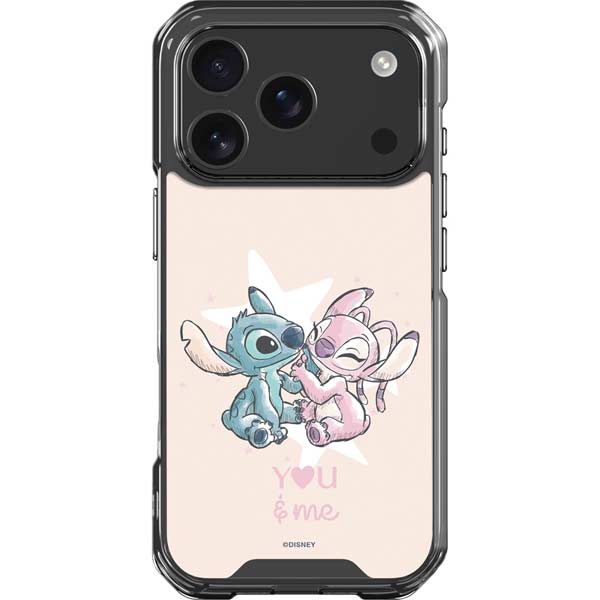 Disney Lilo and Stitch Stitch and Angel iPhone 17 Pro Clear Case
