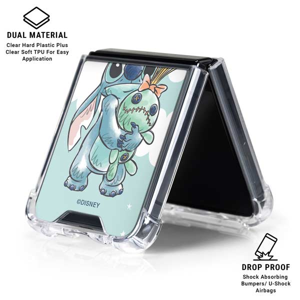 Disney Lilo and Stitch Stitch and Scrump Galaxy Z Flip7 Clear Case