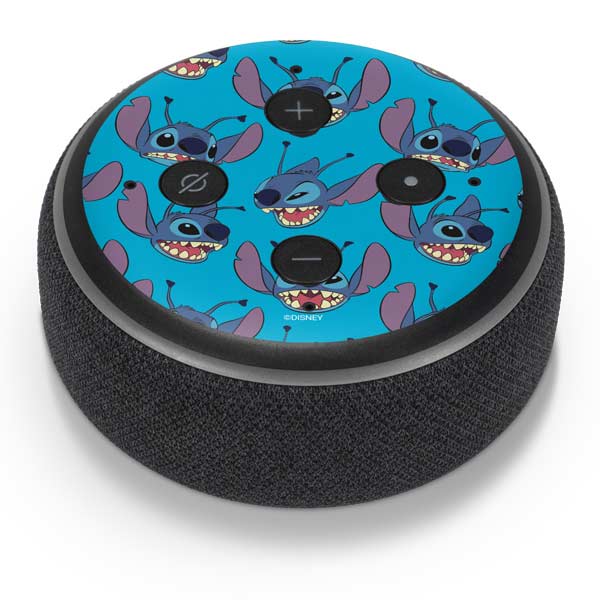 Disney Lilo and Stitch Face Expression Pattern Amazon Echo Dot Skin