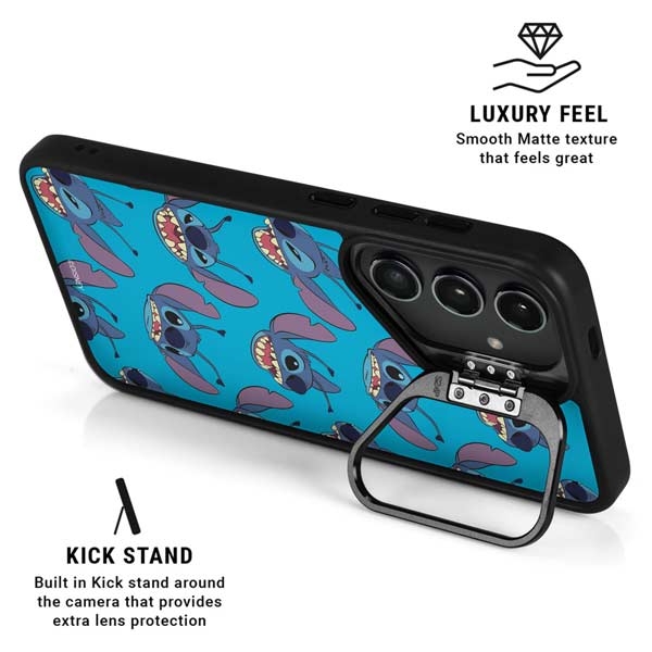 Disney Lilo and Stitch Face Expression Pattern Galaxy S25 Plus Kickstand Case