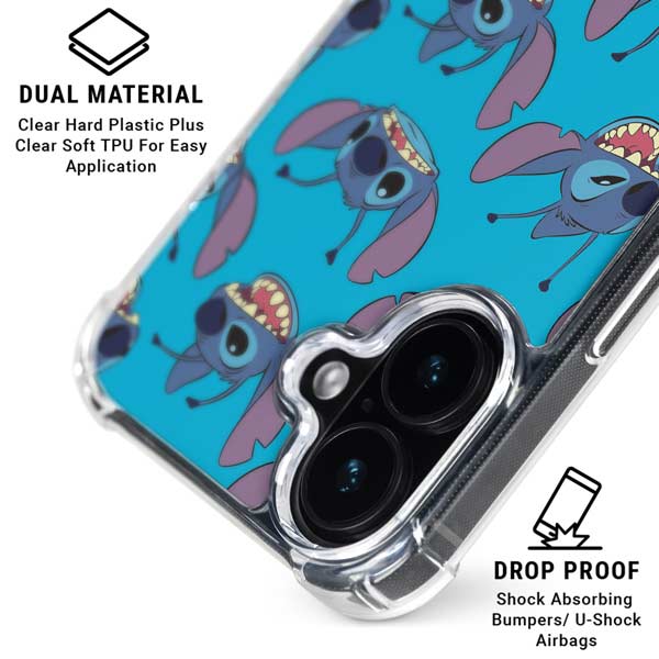 Disney Lilo and Stitch Face Expression Pattern iPhone 16 MagSafe Case