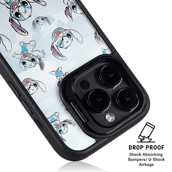 Disney Lilo and Stitch Pattern iPhone 14 Pro Kickstand Case