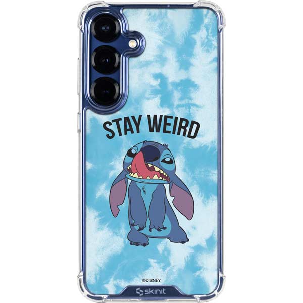 Disney Lilo and Stitch Stay Weird Galaxy S25 Plus Clear Case