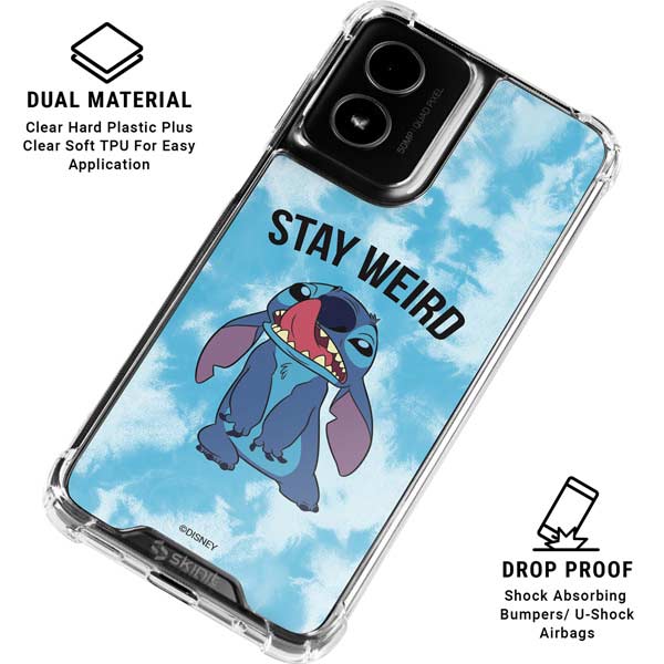 Disney Lilo and Stitch Stay Weird Moto G Power 5G (2024) Clear Case