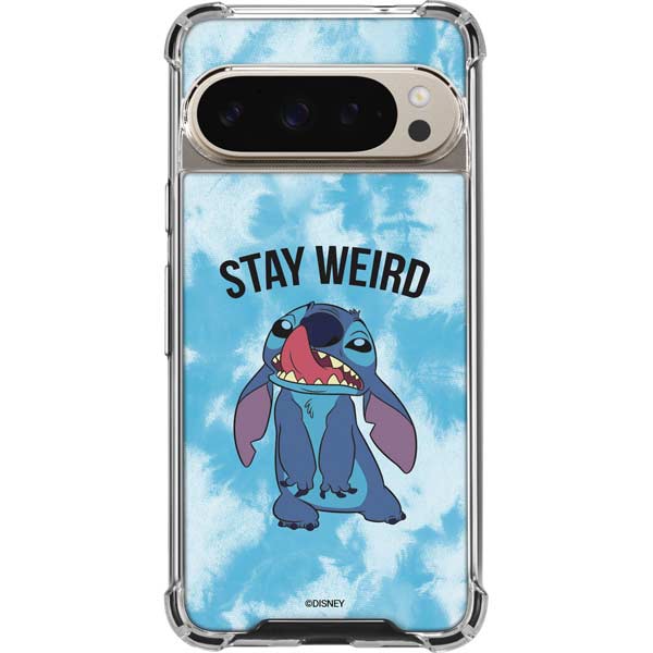 Stitch Stay Weird Google Pixel 9 Pro XL Clear Case