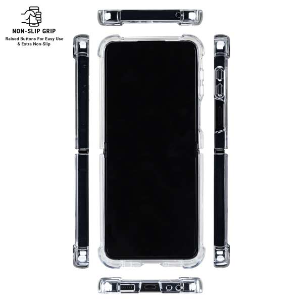 Stone Grey Galaxy Z Flip7 Clear Case