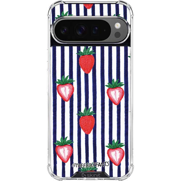 Bouffants and Broken Hearts Strawberries and Stripes Google Pixel 10 Pro Clear Case