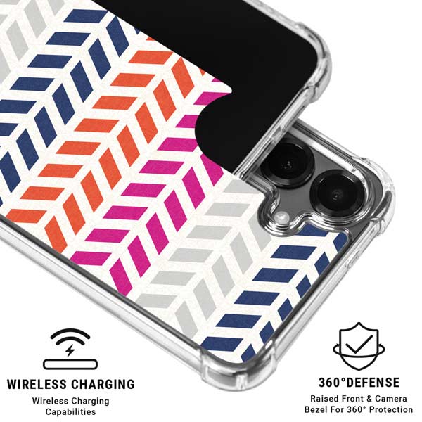 Striped Chevron Galaxy S26 Clear Case