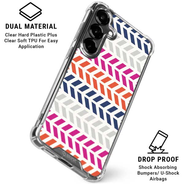 Striped Chevron Galaxy S26 Clear Case