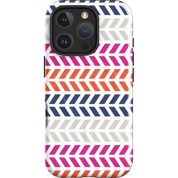Striped Chevron iPhone 16 Pro Magsafe Impact Case