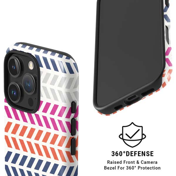 Striped Chevron iPhone 16 Pro Magsafe Impact Case