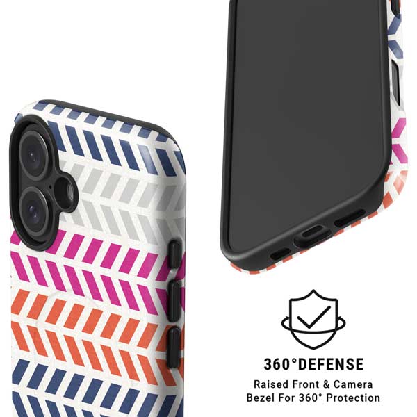 Striped Chevron iPhone 17 Magsafe Impact Case