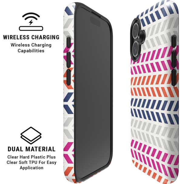 Striped Chevron iPhone 17 Magsafe Impact Case