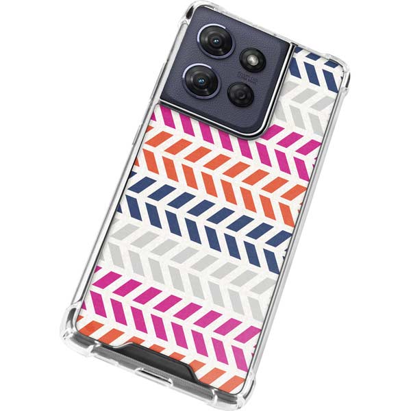Striped Chevron Moto G Play 5G (2025) Clear Case